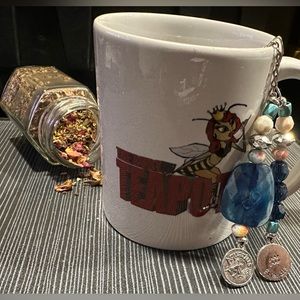 Aquarius Jeweled Custom Mesh Tea Ball Steeper Set ♒️